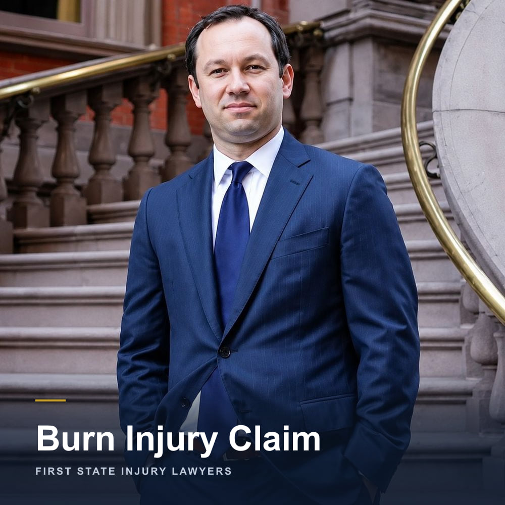 Burn Injury Claim — Delaware personal injury attorney Peter K. Janczyk of First State Injury Lawyers, outside the firm's Wilmington office