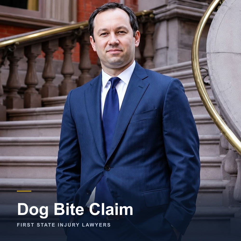 Dog Bite Claim — Delaware personal injury attorney Peter K. Janczyk of First State Injury Lawyers, outside the firm's Wilmington office