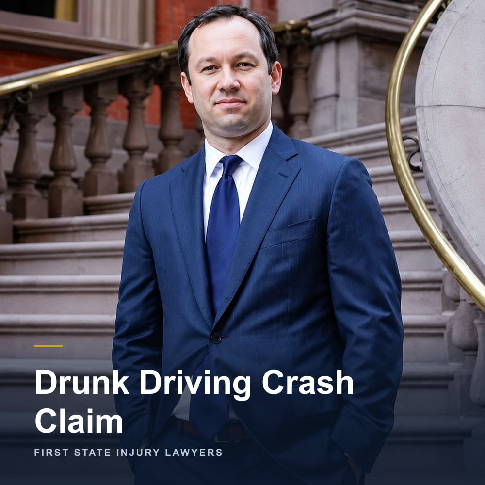 Drunk Driving Crash Claim — Delaware personal injury attorney Peter K. Janczyk of First State Injury Lawyers, outside the firm's Wilmington office