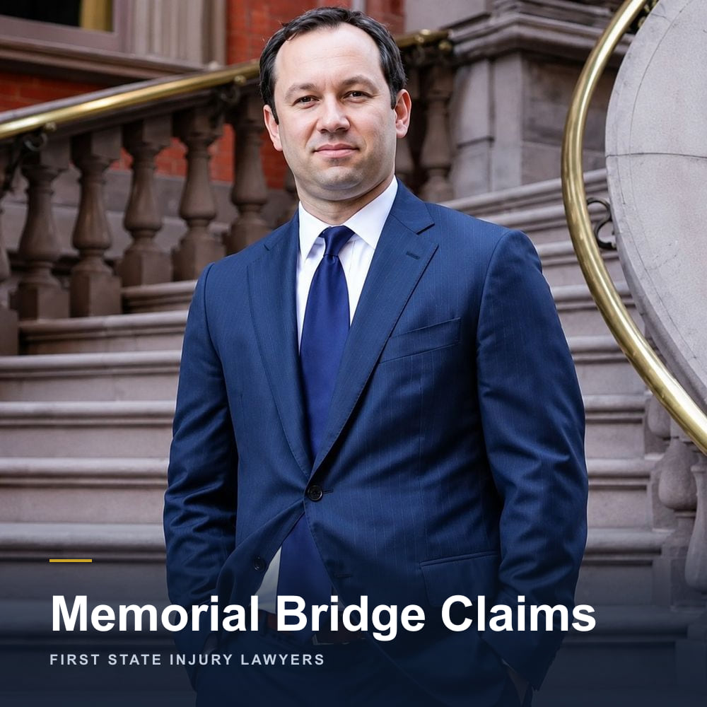 Memorial Bridge Claims — Delaware personal injury attorney Peter K. Janczyk of First State Injury Lawyers, outside the firm's Wilmington office