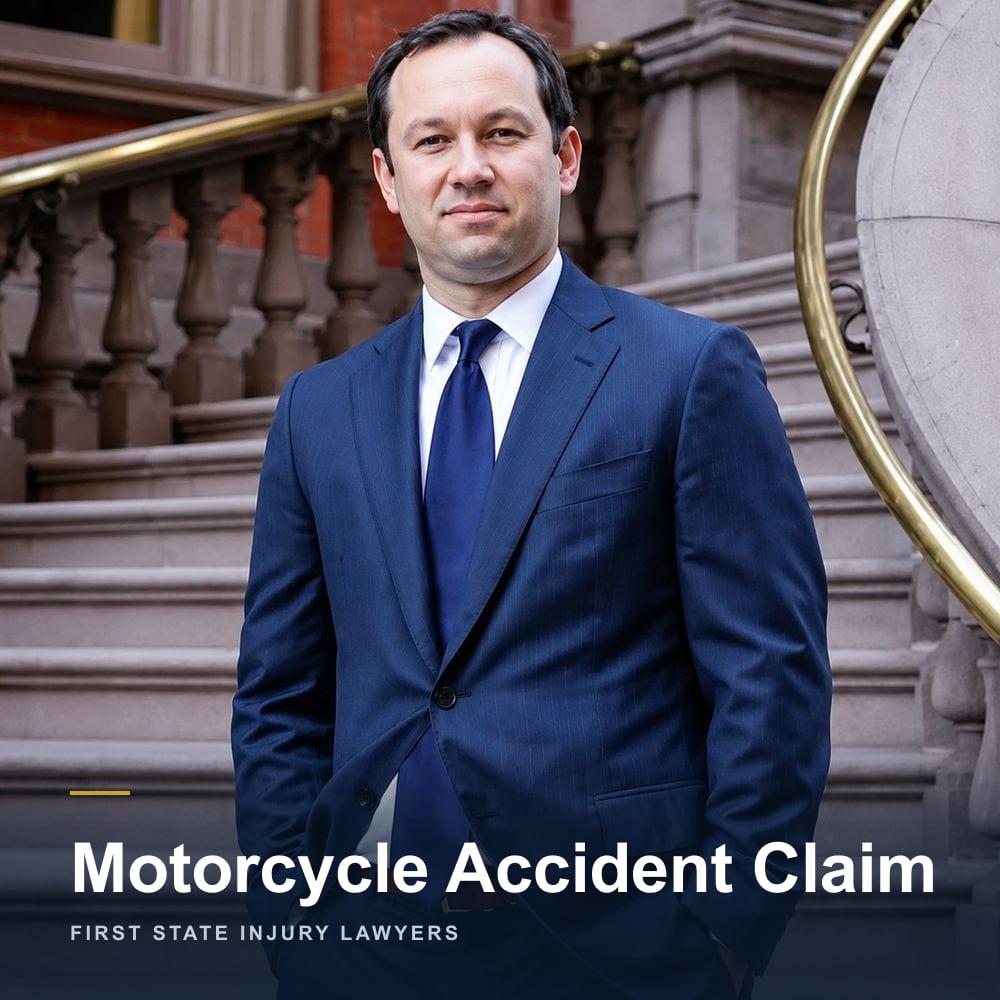 Motorcycle Accident Claim — Delaware personal injury attorney Peter K. Janczyk of First State Injury Lawyers, outside the firm's Wilmington office