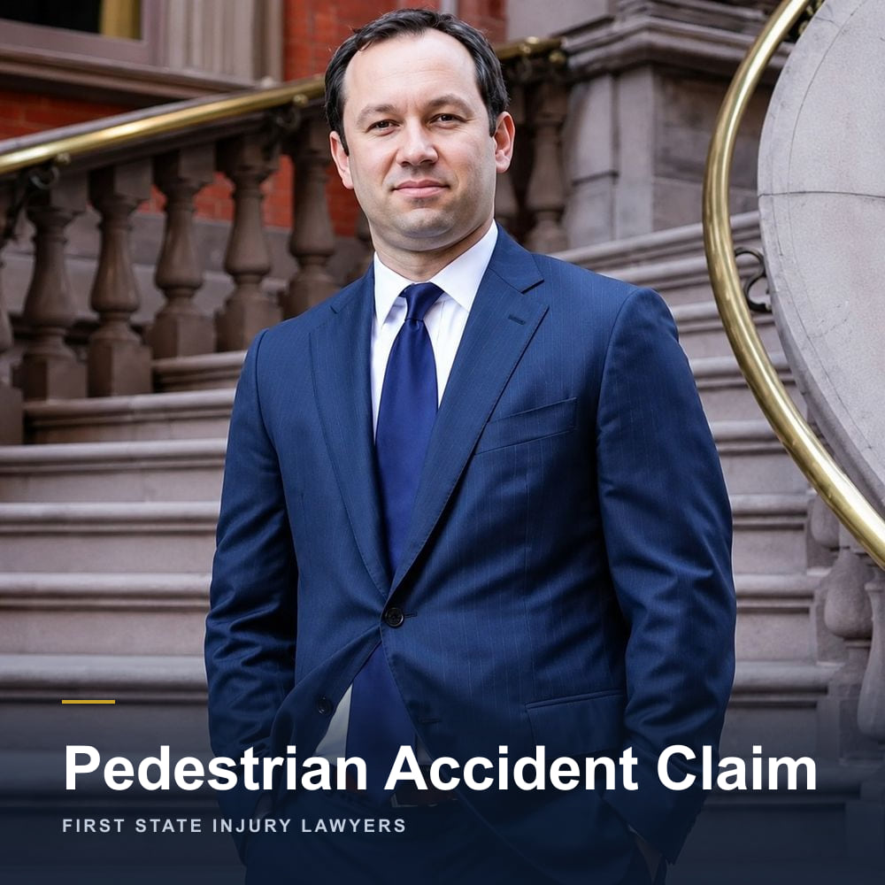 Pedestrian Accident Claim — Delaware personal injury attorney Peter K. Janczyk of First State Injury Lawyers, outside the firm's Wilmington office