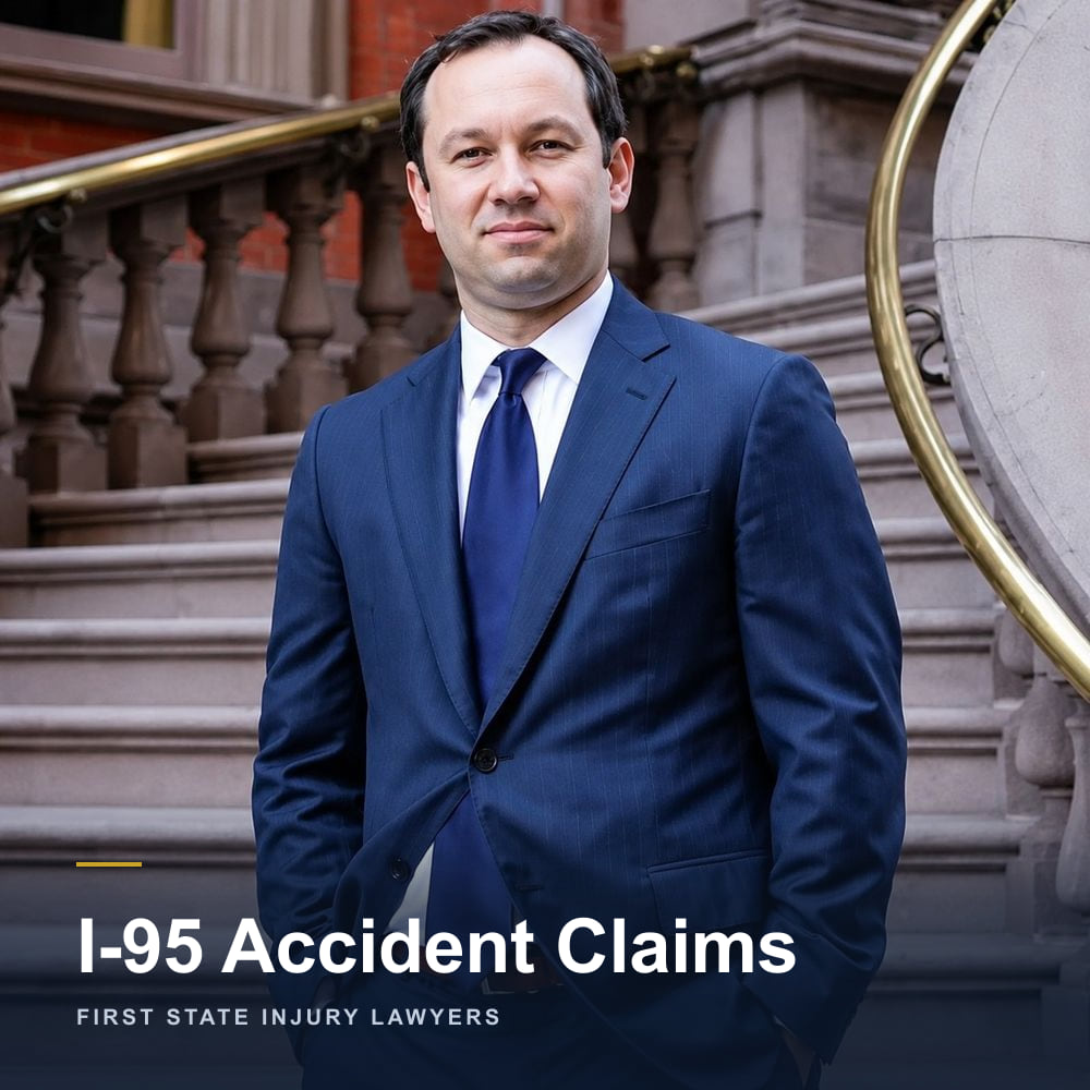 I-95 Accident Claims — Delaware personal injury attorney Peter K. Janczyk of First State Injury Lawyers, outside the firm's Wilmington office